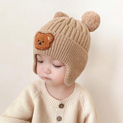 Cartoon Bear Baby Beanie