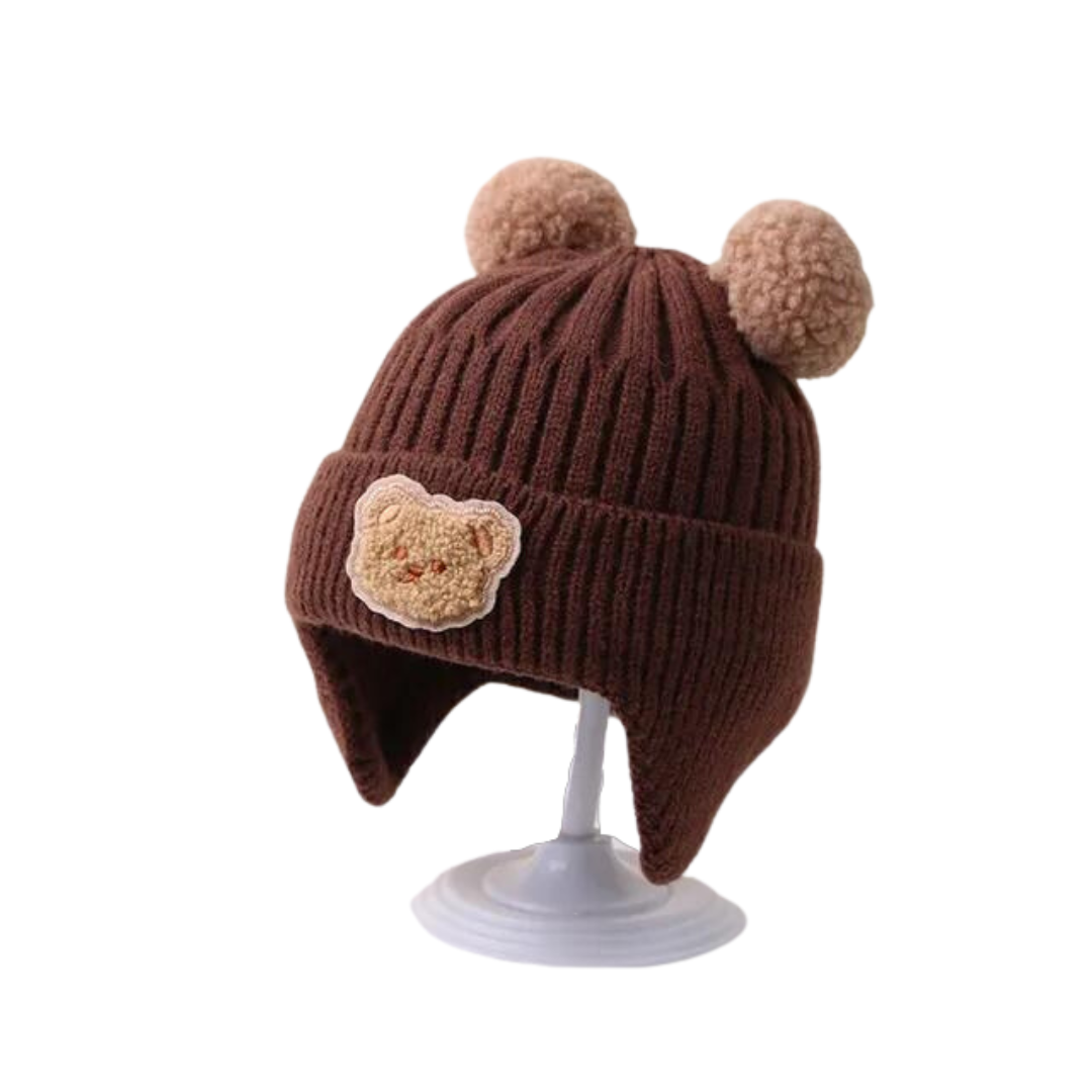 Cartoon Bear Baby Beanie