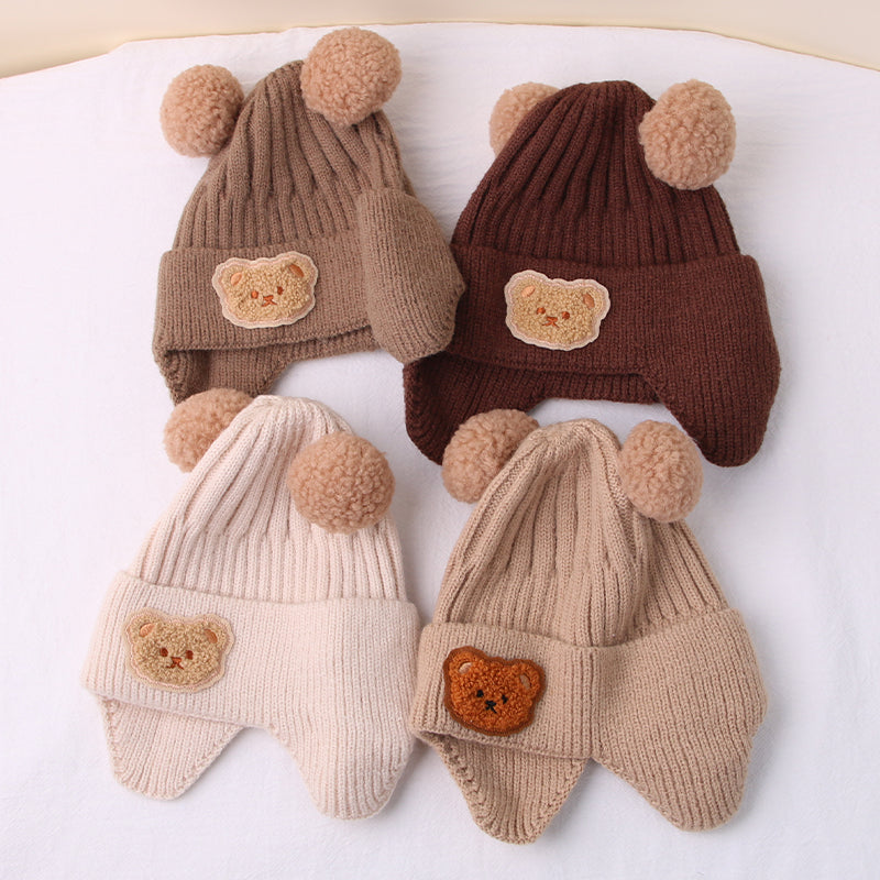 Cartoon Bear Baby Beanie