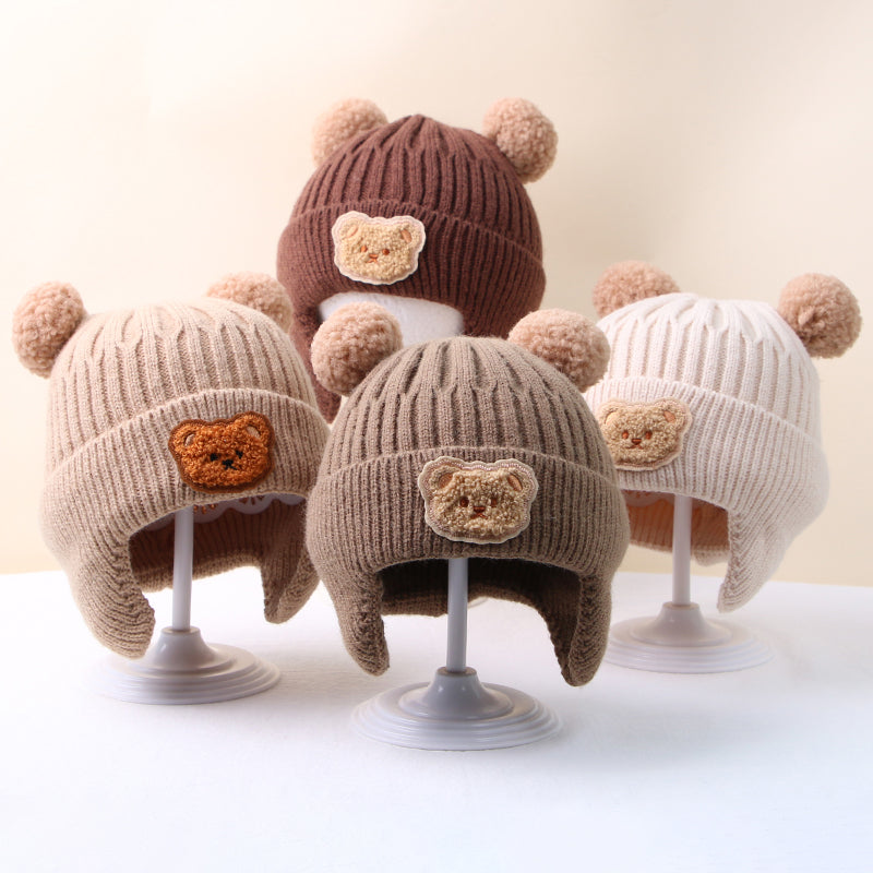 Cartoon Bear Baby Beanie