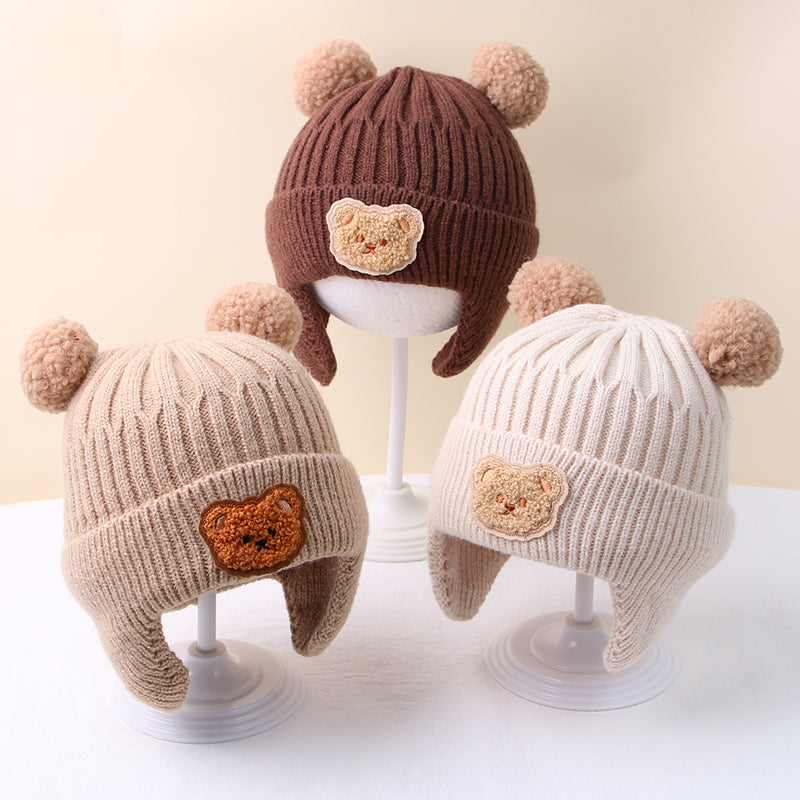 Cartoon Bear Baby Beanie